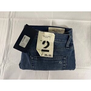 BNWT Rag & Bone NYC Fit 2 Slim Fit Jeans Quincy Wash Blue Denim 36x32